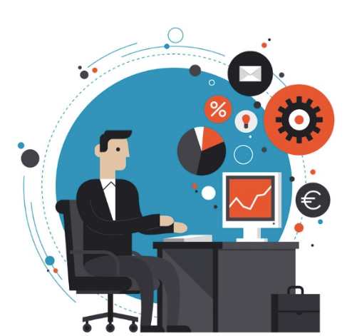 working person graphic